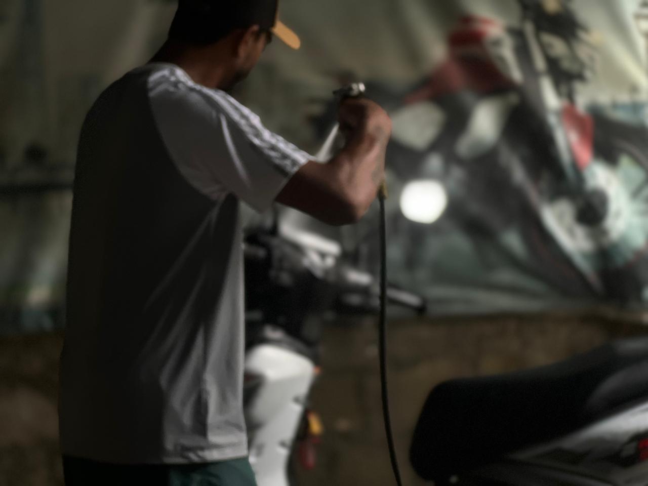 Motorcycle washing